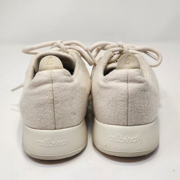 Allbirds Women Wool Runner Sneakers White Cream Size 6 Merino Wool Casual - Picture 6 of 9